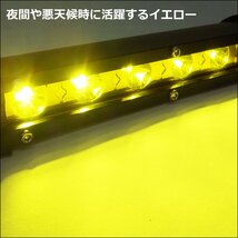 18W LED 作業灯 バーライト 7インチ 黄 12V 24V 兼用 ワークライト (Q) 防水 ライトバー 自動車 トラック 作業灯/17и_画像2