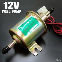 フューエルポンプ 汎用 12V 取りつけボルト8mm 燃料ポンプ 小型 修理 バイク 車 農機具/22и_画像1