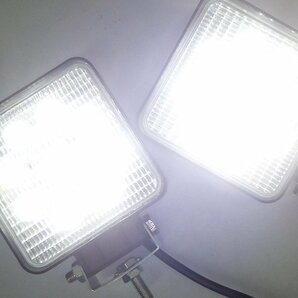 1500円～ 限定1 訳あり ワークライト ① 27W 9LED 12V24V兼用 [2個セット] 角型 投光器 白 スポットライト バックランプ 作業灯の画像2