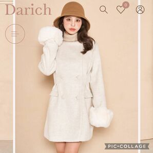 ☆ダーリッチ　タックデザインチェックコート　新品☆