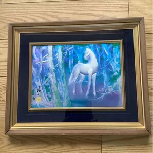 高岡銅器 晴山作 パネル 白馬