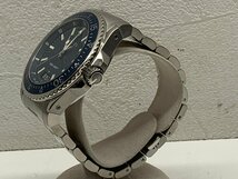 【稼働品】GUCCI グッチ 136.2 DIVE ダイヴ 45mm クォーツ腕時計 青文字盤 SSブレス コマ３ 箱付き_画像4