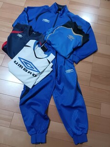 umbro アンブロ ジャージ 上下 ユニフォーム　150 160 キッズ　サッカー フットサル プラシャツ 練習着 ガンバ大阪 セットアップ 5点セット