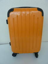 ALI アジアラゲージ スーツケース キャリーバッグ オレンジ ファスナータイプ 4輪 機内持ち込み可能 激安 爆安 1円スタート_画像2