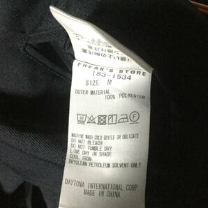 美品 FREAK'S STORE セットアップ スーツ ジャケット パンツ ネイビー フリークスストア 紺 青 サイズ M 無地 テーラード 1831534 1831434の画像6