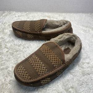 UGG m ascot weave アグ　アスコット　モカシン　UGG m ascot weave 1010663 M/CHE 　アグ オーストラリア 　ブラウン　26cm