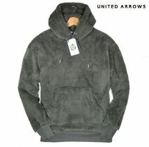 ◆A13 新品 ユナイテッドアローズ UNITED ARROWS フリースニット クルーネックパーカ 【 M 】シャギー ボア パーカ_画像1