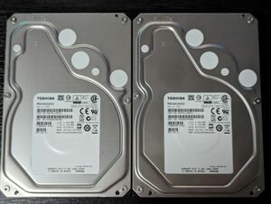 合計８TB★東芝製 3.5インチ ハードディスク MD04ACA400 4TB SATA600 7200RPM★４TB×2個セット