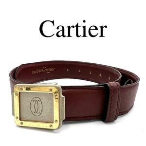 Cartier カルティエ ベルト サントス ロゴバックル ワンポイントロゴ