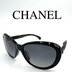 CHANEL シャネル サングラス メガネ 偏光レンズ ツイード ケース付き