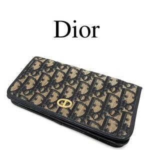 Christian Dior ディオール 長財布 トロッター CDロゴ レザー