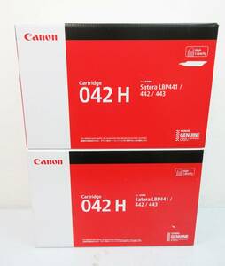 F8181【トナー カートリッジ 042H】Canon 純正 CRG-042H 2個★キャノン レーザープリンター用★2023年10月製造★LBP441 442★新品 未開封