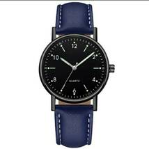 新品　未使用　レディース　メンズ　腕時計　シンプル　ベスト　ビジネス　黒　ネイビー　発光　　軽量　文字盤径：38.5mm　厚さ：8mm_画像3