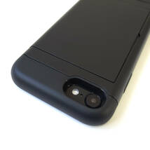 カード収納 iPhoneケース ブラック iPhoneSE 第2世代 第3世代 iPhone7 iPhone8 対応 液晶フィルム付き_画像5