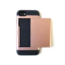 カード収納 iPhoneケース ピンクゴールド iPhoneSE 第2世代 第3世代 iPhone7 iPhone8 対応 液晶フィルム付き_画像6