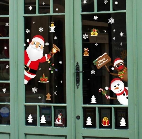 クリスマス　ウォールステッカー　サンタ　トナカイ　雪だるま　壁ステッカー　壁シール　壁紙　クリスマス飾り　オーナメント　ツリー　