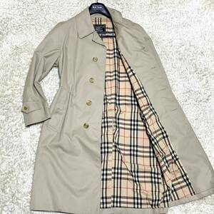 『奇跡の逸品・希少XLサイズ相当』バーバリーズ BURBERRY トレンチコート ステンカラーコート ノバチェック チェスターコート 1円 シングル