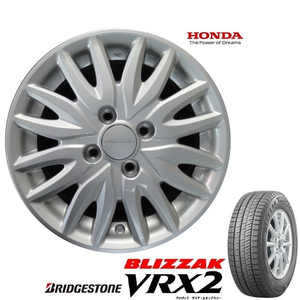 新品 ブリヂストン VRX2 14インチ 155/65R14 タイヤ ホイール 4本セット 4.5J+40 4/100 ホンダ純正アルミホイール N-BOX N-WGN N-ONE