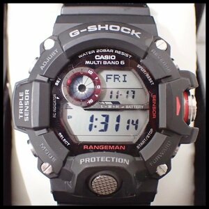 ●中品●カシオ Gショック レンジマン メンズ 電波ソーラー トリプルセンサー 黒 GW-9400J-1JF 時計 G-SHOCK RANGEMAN 稼動品