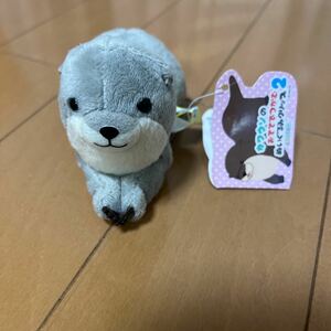 ぬいぐるみ マスコット カワウソのおててでつかむ　ぬいぐるみクリップ2