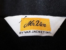 美品 Mr.Van VAN JACKET ヴァン ヂャケット 秋冬 ビンテージ ウール フランネル 黒 プルオーバー 長袖 シャツ サイズ S相当 _画像6