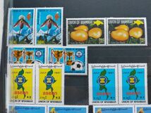 【知】外国切手 ミャンマー11種（ペア）＋2022年FDC５種 記念主体 大量 おまとめ お家で過ごそう 切手を楽しもう /2572_画像3