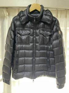 【1円スタート!名作・希少サイズ3・黒】モンクレール MONCLER ダウンジャケット エドワード EDWARD ロゴワッペン フード付