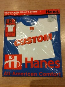 《新品長期保管品》Hanes メンズ 半袖丸首シャツ LBサイズ 肌着 インナー アンダーシャツ 紳士物 ヘインズ c95/301