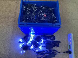 ☆大量セット☆ LED クリスマスイルミネーション 100球×10セットまとめて セット 連結可能 電飾 やまと興業 ホワイト球（藤色） LEDライト