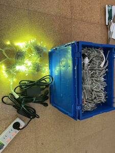 ☆大量セット☆ LED クリスマスイルミネーション 100球×10セットまとめて セット 連結可能 電飾 やまと興業 レモンイエロー球 ライト