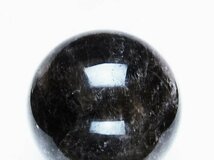 誠安◆天然石最高級品モリオン 純天然 黒水晶 丸玉 74mm [T572-8928]_画像2