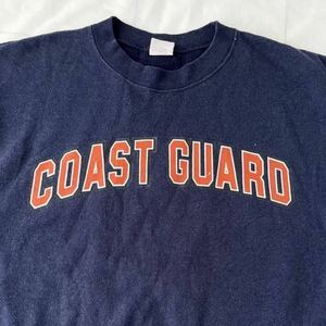 ビンテージ US COAST GUARD リフレクター プリント スウェット USA製 （ ビンテージ 90s 00s U.S.NAVY アメリカ海軍 沿岸警備隊 USMC USCG 