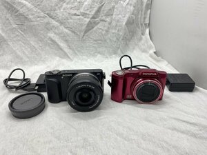 ■希少【SONY α NEX-3N E3.5-5.6/PZ16-50 OSS レンズ付き オリンパス SZ-14 充電ケーブル アダプター付き ミラーレス コンデジセット】SH