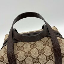 ω未使用品【GUCCI グッチ GGキャンバスハンドバッグ ミニボストンバッグ ベージュ 124542 ミニハンドバッグ レディースBAG】KH10316_画像3