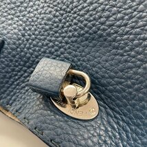 ω美品【FENDI フェンディ セレリアトートバッグ 8BH257 ソフトレザーバッグ ブルー レディースBAG ショルダーバッグ 女性】TK1231_画像8