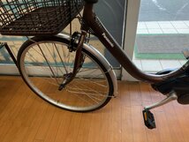 ♪美品【パナソニック Panasonic BE-ELLW63T [電動アシスト自転車　ビビ・L・押し歩き 26型 内装3段変速 チョコブラウン]　】OK16216_画像4