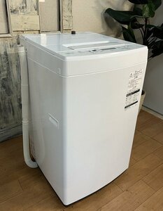 §綺麗【TOSHIBA 東芝 AW-45M7 全自動電気洗濯機 4.5kg パワフル洗浄 ステンレス槽洗浄機能 2021年購入品 給水ホース付】N10273