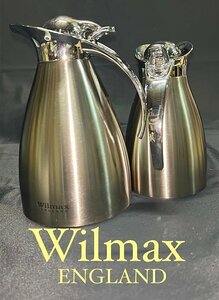 ◇英国製　美しく優れたデザイン性【Wilmax England ウイルマックス　ステンレスポット　2組】食卓にも、キャンプにも。N10332