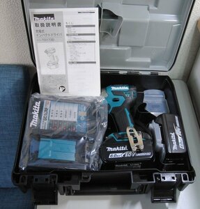 ☆未使用 新品【 マキタ / makita TD173DRGX ブルー 18V 充電式 インパクトドライバ 防滴防塵 バッテリー2個付 現場作業用】N11163