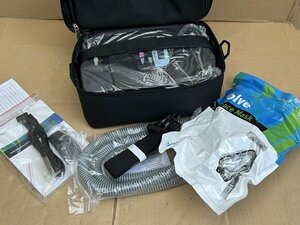 #綺麗【BMC RESmart Auto CPAP System 睡眠時呼吸 いびき対策 100V 50/60Hz 未使用マスク／ホース付 保管現状品】N10286