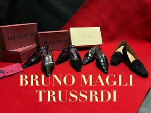 * Italy Celeb [ Bruno Magli & Trussardi black color { pumps }4 pair size37. formal,tei Lee .]N11204