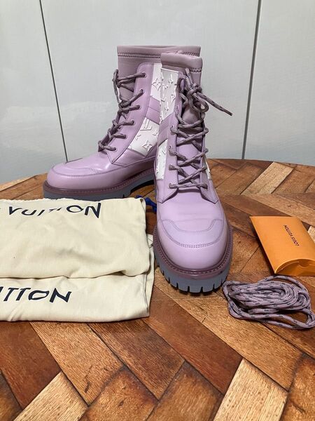 ルイヴィトン LOUIS VUITTON ランドスケープ 20SS ピンク ブーツ 8 1/2