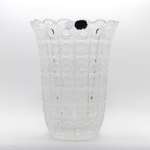【期間限定セール】BOHEMIA ボヘミア 花瓶 クリスタル ガラス / ハンドカット フラワーベース ボヘミアングラス CRYSTAL GLASS