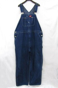 サイズ W46 L30 Dickies デニム オーバーオール サロペット ワーク ペインター ディッキーズ 古着 ビンテージ 3N0205