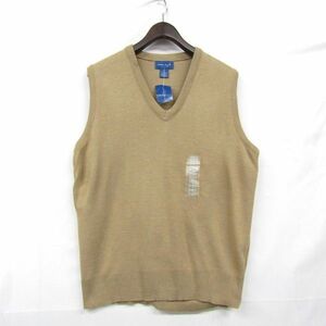  size L TOWN CRAFT knitted the best V neck brown group Town craft old clothes Vintage 3N0906