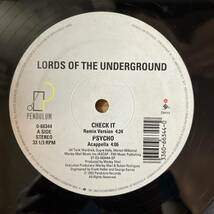 US盤　12” Lords Of The Underground Check It. 0-66344. SRC刻印　シュリンク、ステッカー_画像2