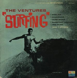 USオリジ！The Ventures / Surfing 1963年 STEREO盤【Dolton / BST-8022】Surf Rider Diamonds Pipeline 収録 サーフ・ミュージック