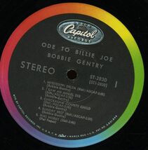 67年 USプレスLP！虹ラベル STEREO盤 シュリンク付 Bobbie Gentry / Ode To Billie Joe【Capitol ST-2830】ボビー・ジェントリー SSW_画像2