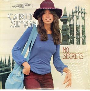 USプレスLP！Wなし シュリンク・ハイプステッカー付 Carly Simon / No Secrets【Elektra EKS-75049】カーリー・サイモン Mick Jaggar 参加