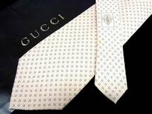 5G0206【超特売】★グッチ【GUCCI】 総ＧＧロゴ柄 ネクタイ★_画像1